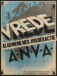 2d061 VREDE 16x21 Dutch special poster 1936 A.N.V.A., art of Eastern Europe by Flip Hammers