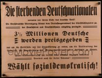 2d037 WAHLT SOZIALDEMOKRATISCH 19x25 Austrian political campaign 1920s Social Democratic Party