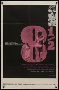 2f019 8 1/2 1sh 1963 Federico Fellini classic, Marcello Mastroianni & Claudia Cardinale!