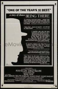 2f088 BEING THERE 1sh 1980 outline of Peter Sellers, directed by Hal Ashby!