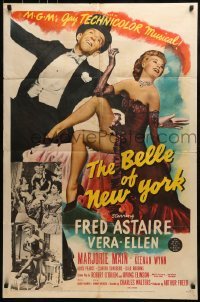 2f089 BELLE OF NEW YORK 1sh 1952 great image of Fred Astaire & sexy Vera-Ellen dancing!