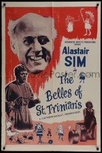 2f090 BELLES OF ST. TRINIAN'S 1sh 1955 Alastair Sim as himself & in drag, Joyce Grenfell!