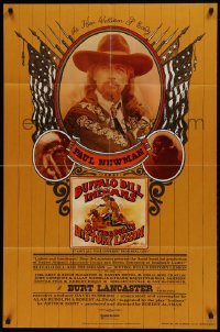 2f133 BUFFALO BILL & THE INDIANS advance 1sh 1976 art of Paul Newman as William F. Cody by McMacken!