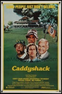 2f141 CADDYSHACK 1sh 1980 Chevy Chase, Bill Murray, Rodney Dangerfield, golf comedy classic!