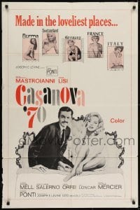 2f151 CASANOVA '70 1sh 1965 Marcello Mastroianni, super sexy Virna Lisi!