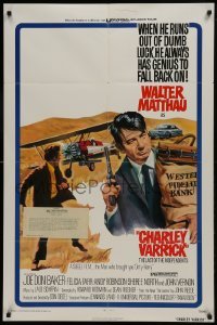 2f156 CHARLEY VARRICK 1sh 1973 Walter Matthau in Don Siegel crime classic!