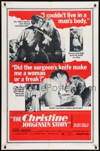 2f163 CHRISTINE JORGENSEN STORY 1sh 1970 cool images - she who was born male on the outside!