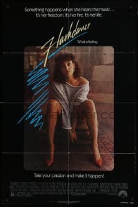 2f327 FLASHDANCE 1sh 1983 sexy dancer Jennifer Beals, take your passion and make it happen!