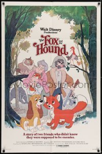 2f336 FOX & THE HOUND 1sh 1981 two friends who didn't know they were supposed to be enemies!