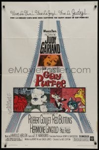 2f355 GAY PURR-EE 1sh 1962 Judy Garland, Robert Goulet, Red Buttons, cartoon cats!