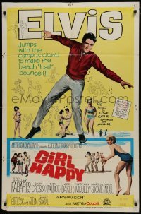 2f361 GIRL HAPPY 1sh 1965 great image of Elvis Presley dancing, Shelley Fabares, rock & roll!
