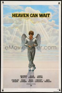 2f408 HEAVEN CAN WAIT int'l 1sh 1978 Birney Lettick art of angel Warren Beatty!