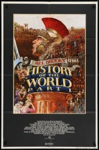 2f418 HISTORY OF THE WORLD PART I NSS style 1sh 1981 artwork of Roman soldier Mel Brooks by John Alvin!