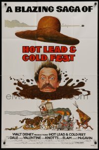 2f427 HOT LEAD & COLD FEET 1sh 1978 Disney, wacky art of Don Knotts in mud from the neck down!