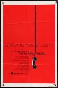 2f437 HUMAN FACTOR 1sh 1980 Otto Preminger, cool art of hanging telephone by Saul Bass!