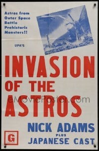 2f461 INVASION OF ASTRO-MONSTER military 1sh R1970s Toho, Invasion of the Astros, different & rare!
