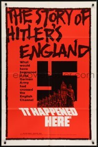 2f467 IT HAPPENED HERE 1sh 1966 Hitler's England, spooky image of Nazis marching by Big Ben!