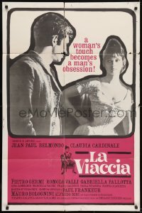 2f503 LA VIACCIA 1sh 1962 La Viaccia, art of Jean Paul Belmondo & Claudia Cardinale!