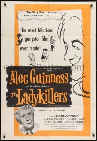 2f509 LADYKILLERS 1sh 1956 art of Alec Guinness & gangsters + Katie Johnson, Ealing classic!