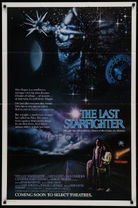 2f516 LAST STARFIGHTER advance 1sh 1984 Catherine Mary Stewart & Lance Guest as video game pilot!