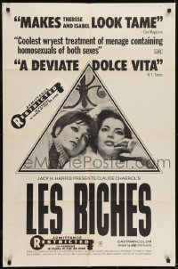 2f527 LES BICHES 1sh 1979 Claude Chabrol directed, Trintignant, Jacqueline Sassard, Bad Girls!