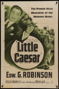 2f533 LITTLE CAESAR 1sh R1954 Edward G. Robinson as the power-mad monarch of the murder mobs!