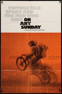 2f654 ON ANY SUNDAY int'l 1sh 1971 Bruce Brown classic, Steve McQueen, motorcycle racing!