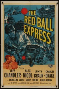 2f731 RED BALL EXPRESS 1sh 1952 Budd Boetticher, Army Devil Driver Jeff Chandler!