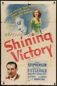 2f783 SHINING VICTORY 1sh 1941 Geraldine Fitzgerald, James Stephenson, from A.J. Cronin play!