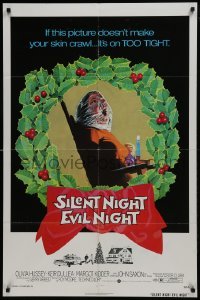2f788 SILENT NIGHT EVIL NIGHT 1sh 1975 this gruesome image will surely make your skin crawl!