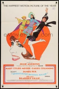 2f889 THOROUGHLY MODERN MILLIE 1sh 1967 Bob Peak art of singing & dancing Julie Andrews!