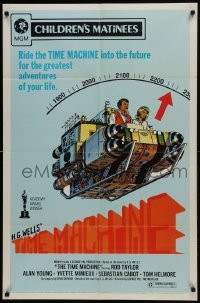 2f900 TIME MACHINE 1sh R1972 H.G. Wells, George Pal, great completely different sci-fi artwork!