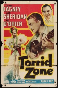 2f910 TORRID ZONE 1sh 1940 James Cagney plays guitar for sexiest dancer Ann Sheridan, Pat O'Brien