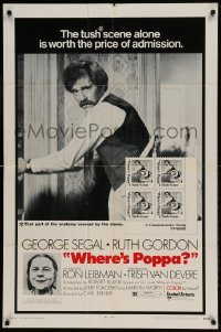 2f970 WHERE'S POPPA 1sh 1970 Carl Reiner directed comedy, George Segal & Ruth Gordon!
