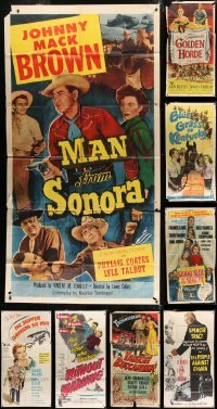 2g062 LOT OF 8 FOLDED THREE-SHEETS 1950s great images from a variety of different movies!