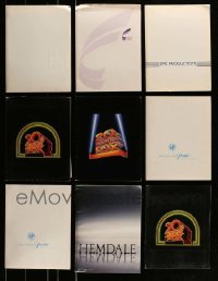 2g351 LOT OF 9 PRESSKITS 1980 - 1998 containing a total of 57 8x10 stills in all!