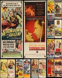 2g633 LOT OF 16 FORMERLY FOLDED INSERTS 1950s a variety of different movie images!