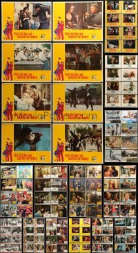 2g175 LOT OF 144 LOBBY CARDS IN COMPLETE SETS OF 8 1960s-1970s scenes from 18 different movies!