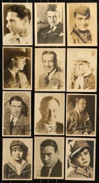 2g567 LOT OF 12 5X7 FAN PHOTOS WITH FACSIMILE SIGNATURES 1920s-1930s top leading men portraits!