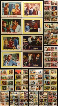 2g170 LOT OF 157 LOBBY CARDS 1950s-1960s incomplete sets from a variety of different movies!