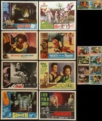 2g229 LOT OF 18 1960S HORROR/SCI-FI LOBBY CARDS 1960s scenes from a variety of different movies!