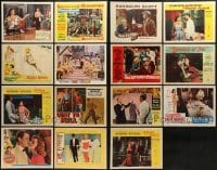 2g235 LOT OF 15 LOBBY CARDS 1940s-1960s great scenes from a variety of different movies!