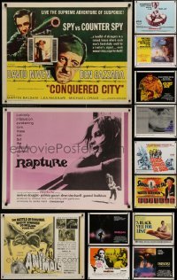 2g654 LOT OF 21 UNFOLDED HALF-SHEETS 1960s-1970s great images from a variety of different movies!