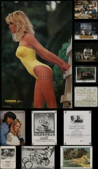 2g712 LOT OF 17 UNFOLDED MISCELLANEOUS POSTERS 1970s-1990s sexy women, motorcycles & more!
