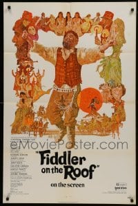 2g143 LOT OF 10 FOLDED FIDDLER ON THE ROOF ONE-SHEETS 1971 great Ted CoConis artwork!