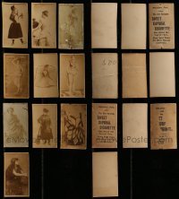 2g595 LOT OF 10 CIGARETTE CARDS 1910s all with portraits of pretty ladies on the front!
