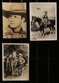 2g575 LOT OF 3 5X7 WESTERN FAN PHOTOS WITH FACSIMILE SIGNATURES 1930s-1940s cowboy portraits!