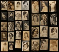 2g562 LOT OF 32 1920S 5X7 FAN PHOTOS WITH FACSIMILE SIGNATURES 1920s-1930s portraits of pretty ladies!