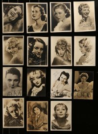 2g566 LOT OF 15 1930S 5X7 FAN PHOTOS WITH FACSIMILE SIGNATURES 1930s portraits of pretty ladies!