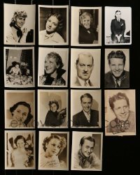 2g565 LOT OF 15 1930S-40S FAN PHOTOS 1930s-1940s portraits of pretty actresses & leading men!